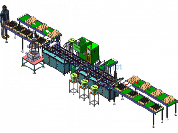 Universal Joint Production Line - SolidWorks - Free Download