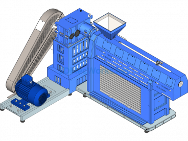 3D Model Of Plastic Pipe Extrusion Machine (Highly Detailed Structure) - SolidWorks - Free Download
