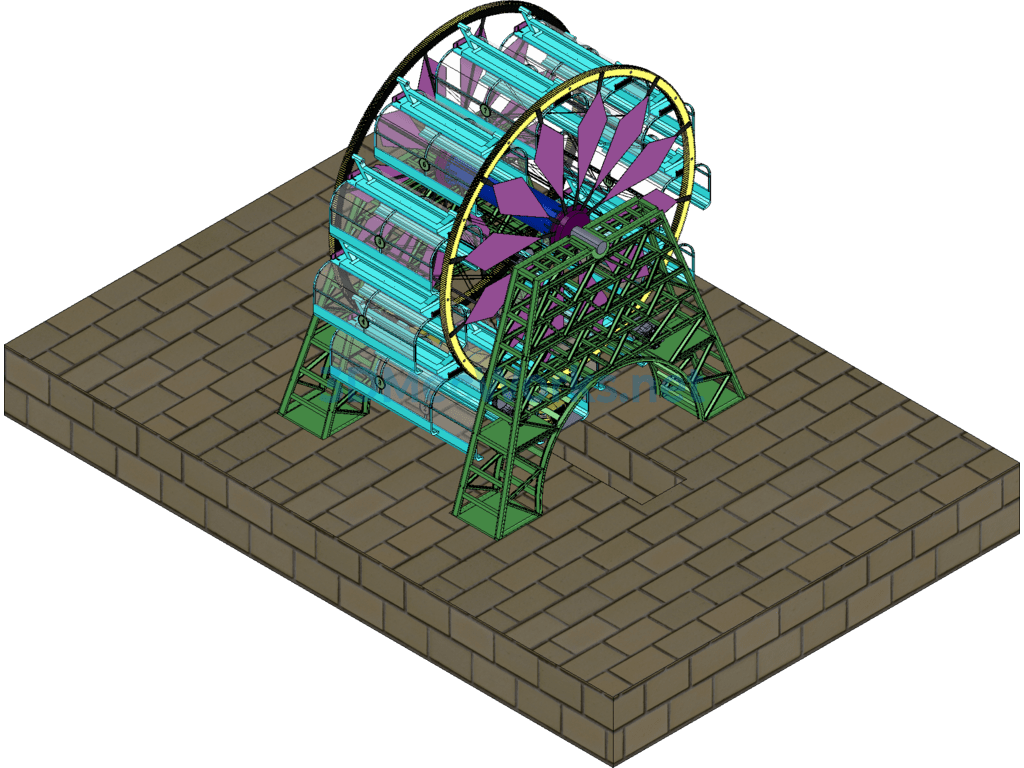 Ferris Wheel Intelligent Three-Dimensional Parking Garage, Rotating Three-Dimensional Parking Garage - SolidWorks - Free Download Ferris Wheel Intelligent Three-Dimensional Parking Garage, Rotating Three-Dimensional Parking Garage - Image 3