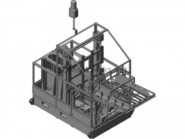 3D Model Of Material Box Conveyor Device - SolidWorks - Free Download
