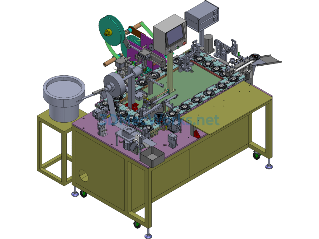 Speaker Assembly Machine (including 3d Files/drawings/bom List and Complete Set of Materials) - SolidWorks - Free Download Speaker Assembly Machine (including 3d Files/drawings/bom List and Complete Set of Materials) - Image 2