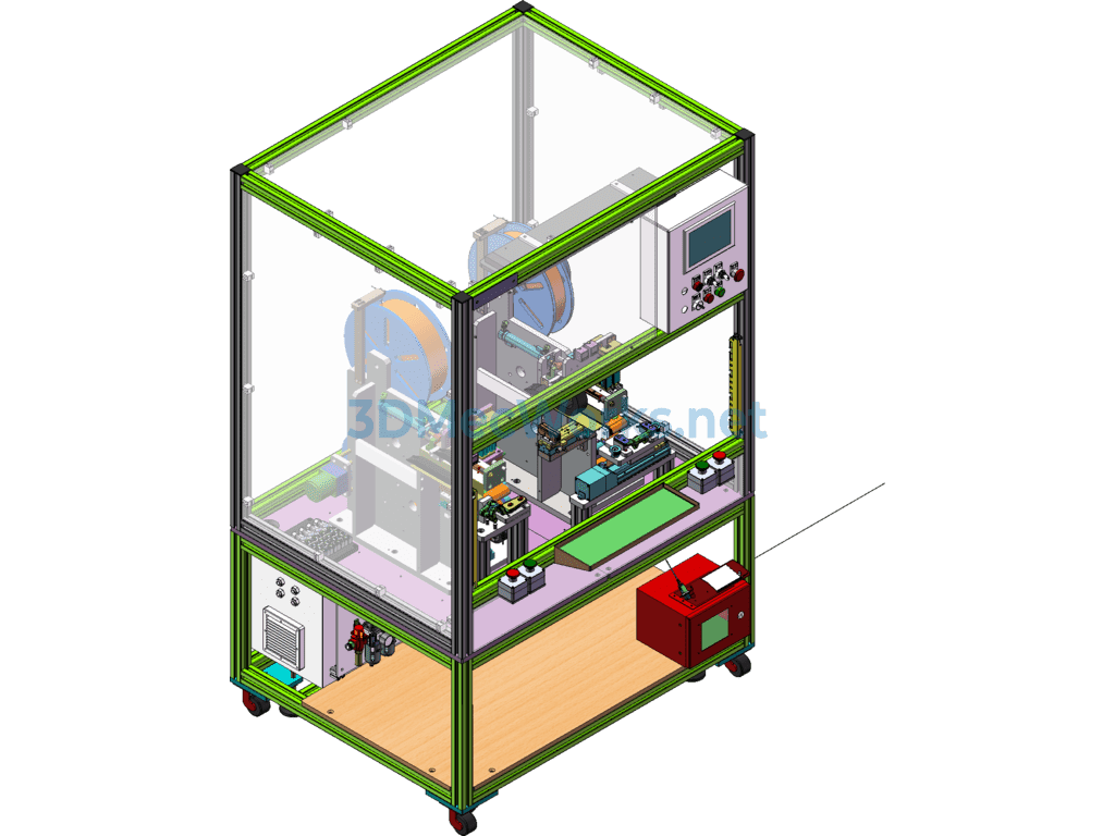 Automatic Film Application Machine for Car Hinges, Non-Standard Dual-Layer Film Application Equipment - SolidWorks - Free Download Automatic Film Application Machine for Car Hinges, Non-Standard Dual-Layer Film Application Equipment - Image 2