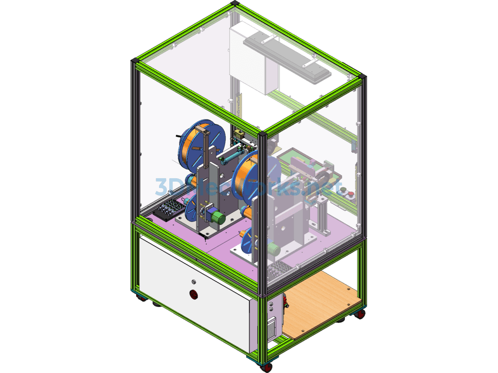 Automatic Film Application Machine for Car Hinges, Non-Standard Dual-Layer Film Application Equipment - SolidWorks - Free Download Automatic Film Application Machine for Car Hinges, Non-Standard Dual-Layer Film Application Equipment - Image 3