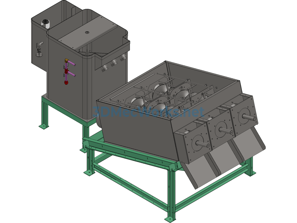 300 Series Stacked Screw Sludge Dewatering Machine - SolidWorks - Free Download 300 Series Stacked Screw Sludge Dewatering Machine - Image 3