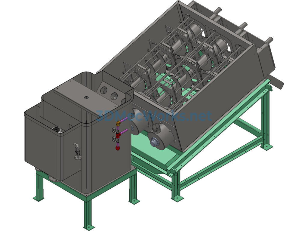 300 Series Stacked Screw Sludge Dewatering Machine - SolidWorks - Free Download 300 Series Stacked Screw Sludge Dewatering Machine - Image 4