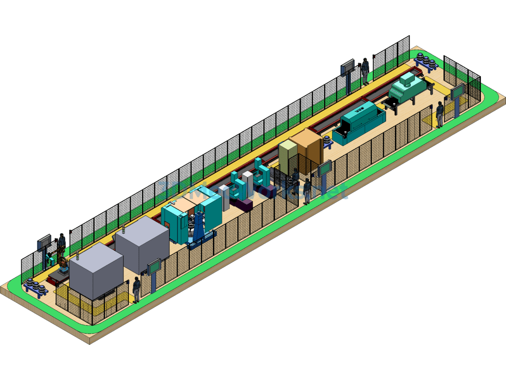 Gear Shaft Machining Production Line - SolidWorks - Free Download Gear Shaft Machining Production Line - Image 2