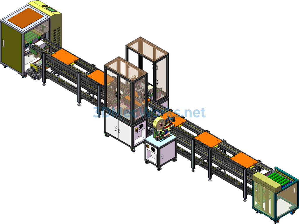 Automatic Screw Locking and Labeling Integration Line for Led Lamp Holder - SolidWorks - Free Download Automatic Screw Locking and Labeling Integration Line for Led Lamp Holder - Image 3