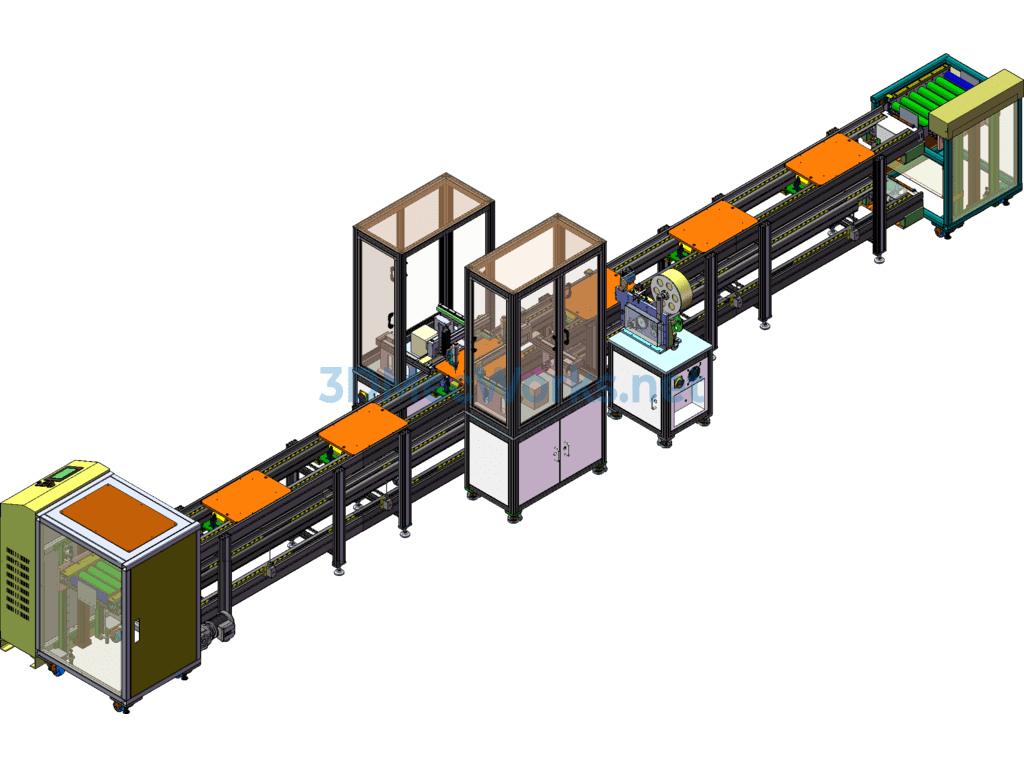 Automatic Screw Locking and Labeling Integration Line for Led Lamp Holder - SolidWorks - Free Download Automatic Screw Locking and Labeling Integration Line for Led Lamp Holder - Image 4