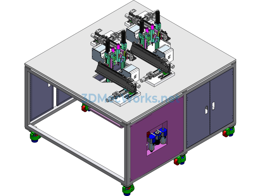 Automatic Pre-Assembly Flange Equipment - SolidWorks - Free Download Automatic Pre-Assembly Flange Equipment - Image 2