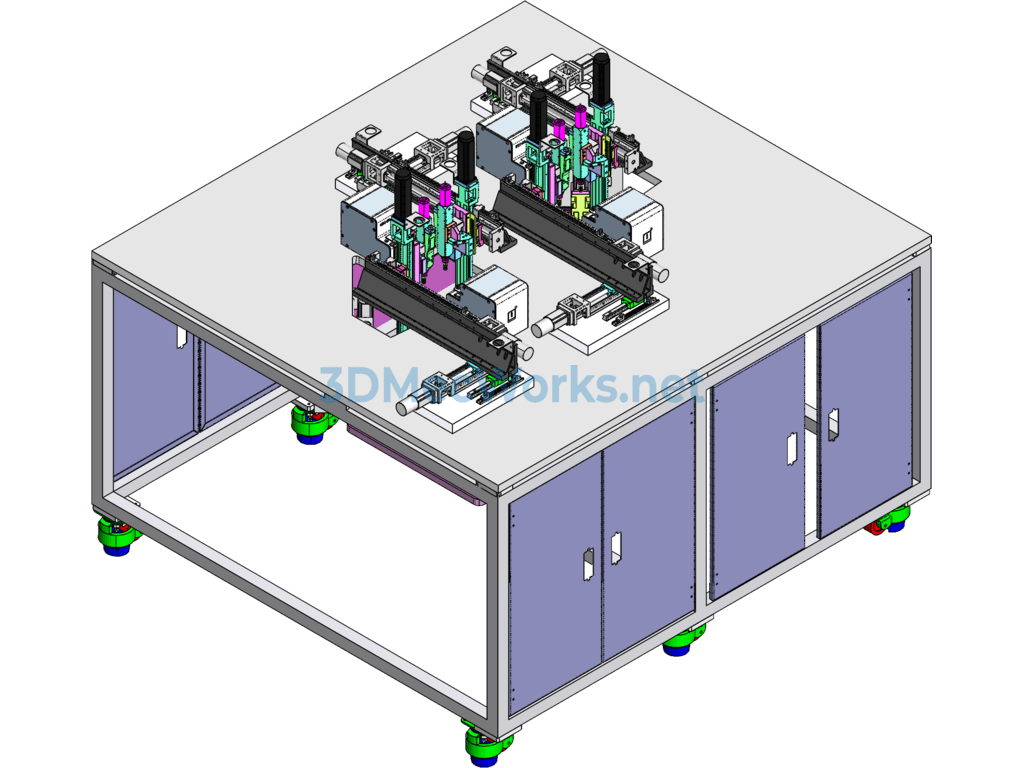 Automatic Pre-Assembly Flange Equipment - SolidWorks - Free Download Automatic Pre-Assembly Flange Equipment - Image 4