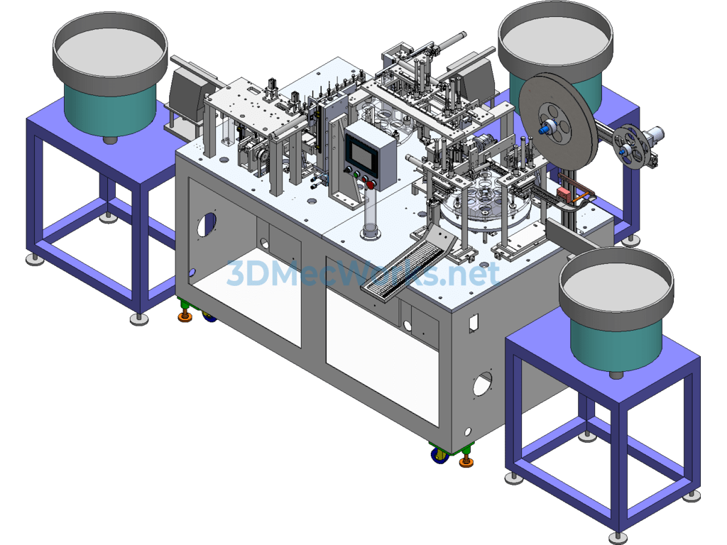 Antenna Parts Automatic Assembly Machine - SolidWorks - Free Download Antenna Parts Automatic Assembly Machine
