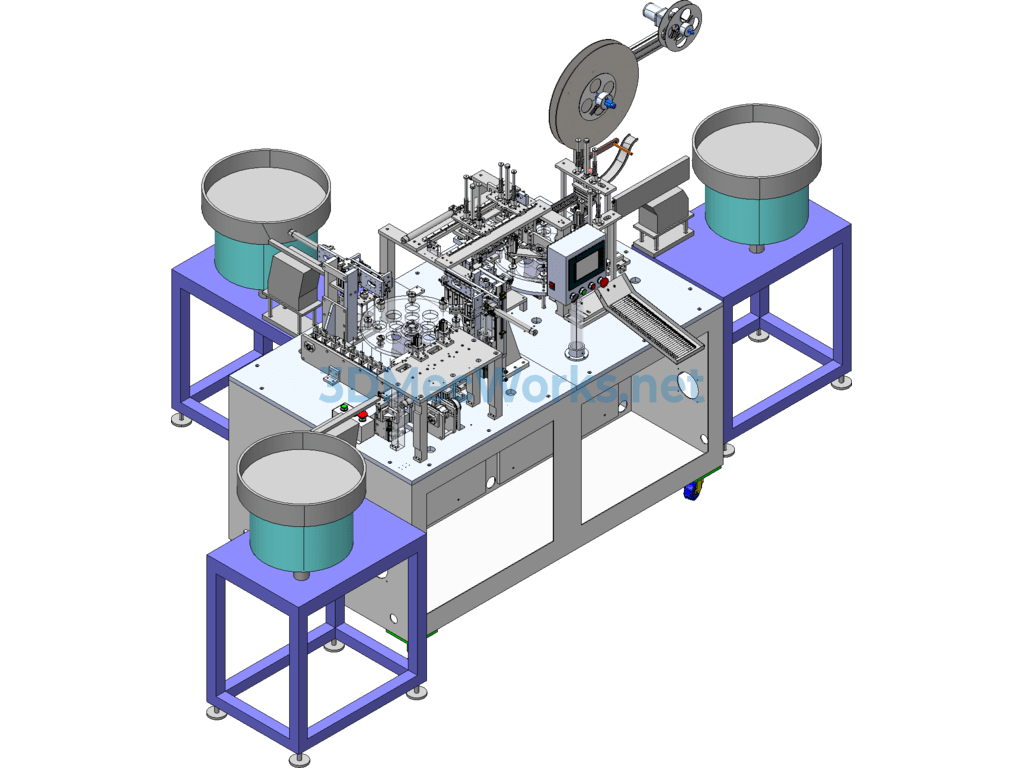 Antenna Parts Automatic Assembly Machine - SolidWorks - Free Download Antenna Parts Automatic Assembly Machine - Image 2