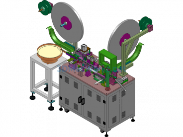 USB High-Speed Automatic Pin Insertion Assembly Machine - SolidWorks - Free Download