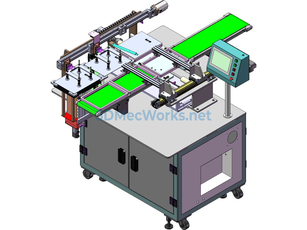 Flat Plate Film Coating Automatic Machine - SolidWorks - Free Download Flat Plate Film Coating Automatic Machine