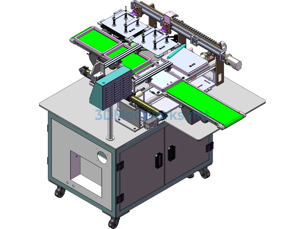 Flat Plate Film Coating Automatic Machine - SolidWorks - Free Download Flat Plate Film Coating Automatic Machine - Image 4