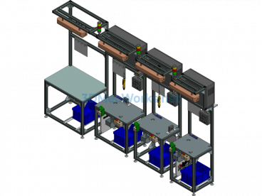 Aluminum Profile Frame Console Workstation - Exported - Free Download