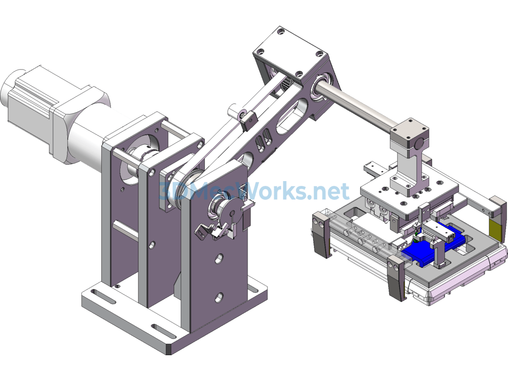 Synchronous Belt Angle Automatic Compensation Transplanting Manipulator - SolidWorks - Free Download Synchronous Belt Angle Automatic Compensation Transplanting Manipulator - Image 2