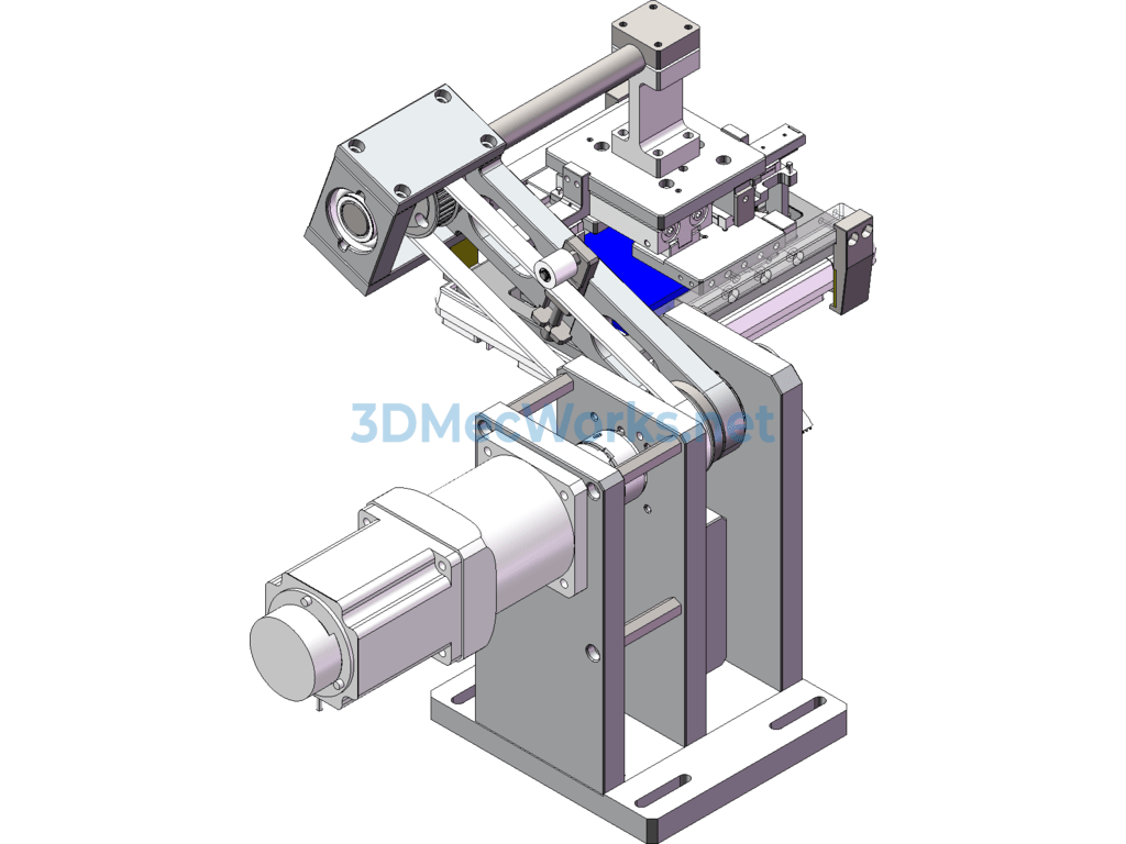 Synchronous Belt Angle Automatic Compensation Transplanting Manipulator - SolidWorks - Free Download Synchronous Belt Angle Automatic Compensation Transplanting Manipulator - Image 3