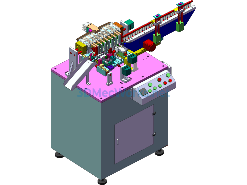 Automatic Capacitor Corner Cutting and Bending Machine - SolidWorks - Free Download Automatic Capacitor Corner Cutting and Bending Machine - Image 2