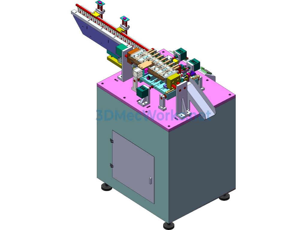 Automatic Capacitor Corner Cutting and Bending Machine - SolidWorks - Free Download Automatic Capacitor Corner Cutting and Bending Machine - Image 3