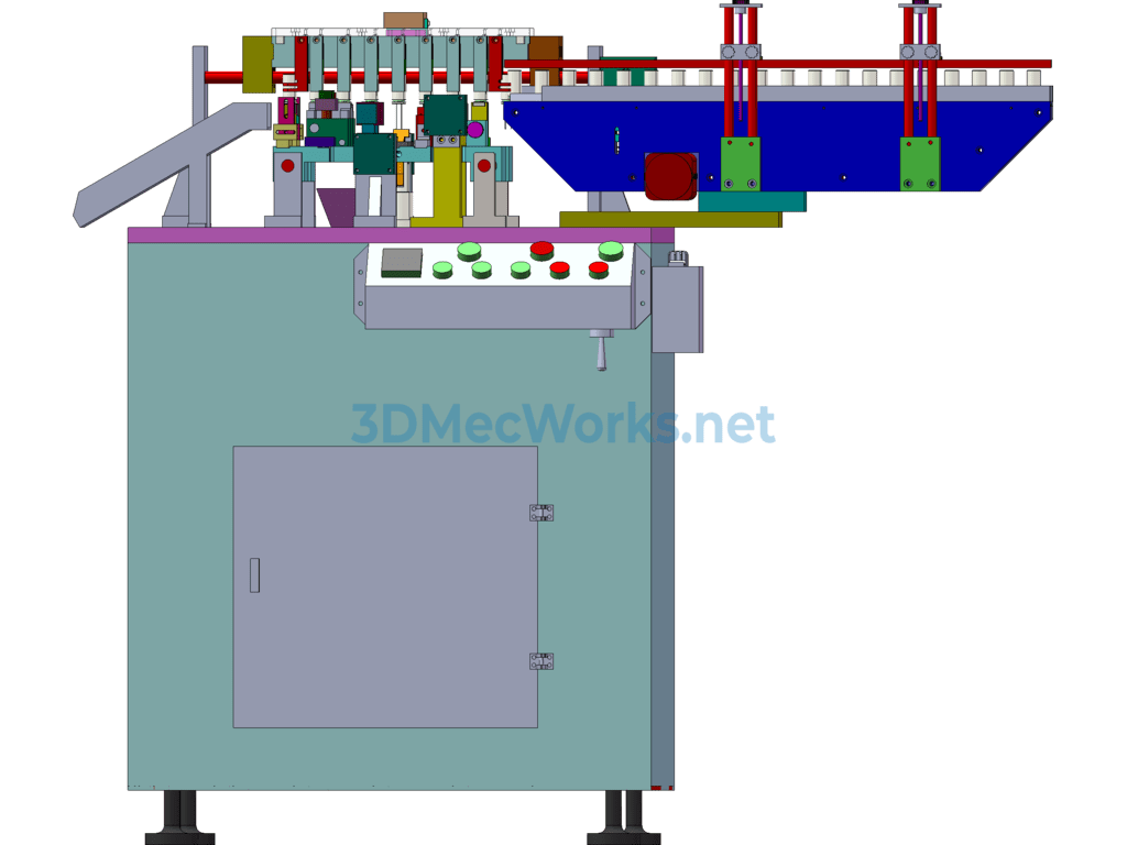 Automatic Capacitor Corner Cutting and Bending Machine - SolidWorks - Free Download Automatic Capacitor Corner Cutting and Bending Machine - Image 5