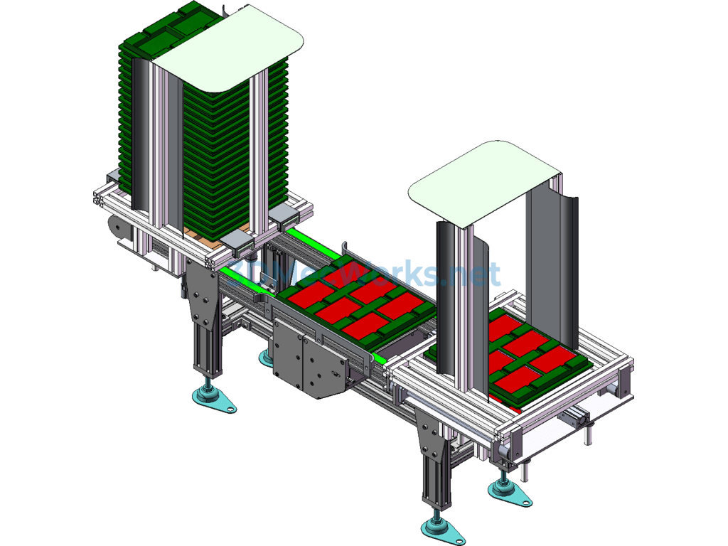 Apple Screen Loading and Unloading Line (mature Commercial Use) - SolidWorks - Free Download Apple Screen Loading and Unloading Line (mature Commercial Use) - Image 3