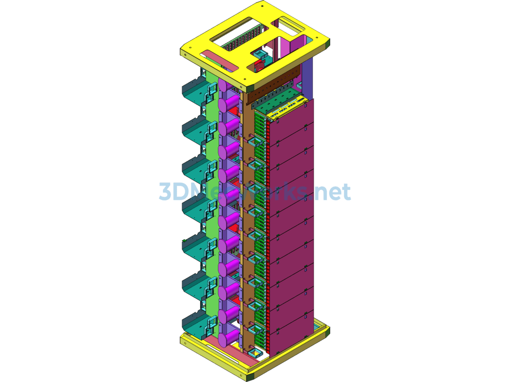 Modf Fiber Optic Distribution Frame - SolidWorks - Free Download Modf Fiber Optic Distribution Frame - Image 2