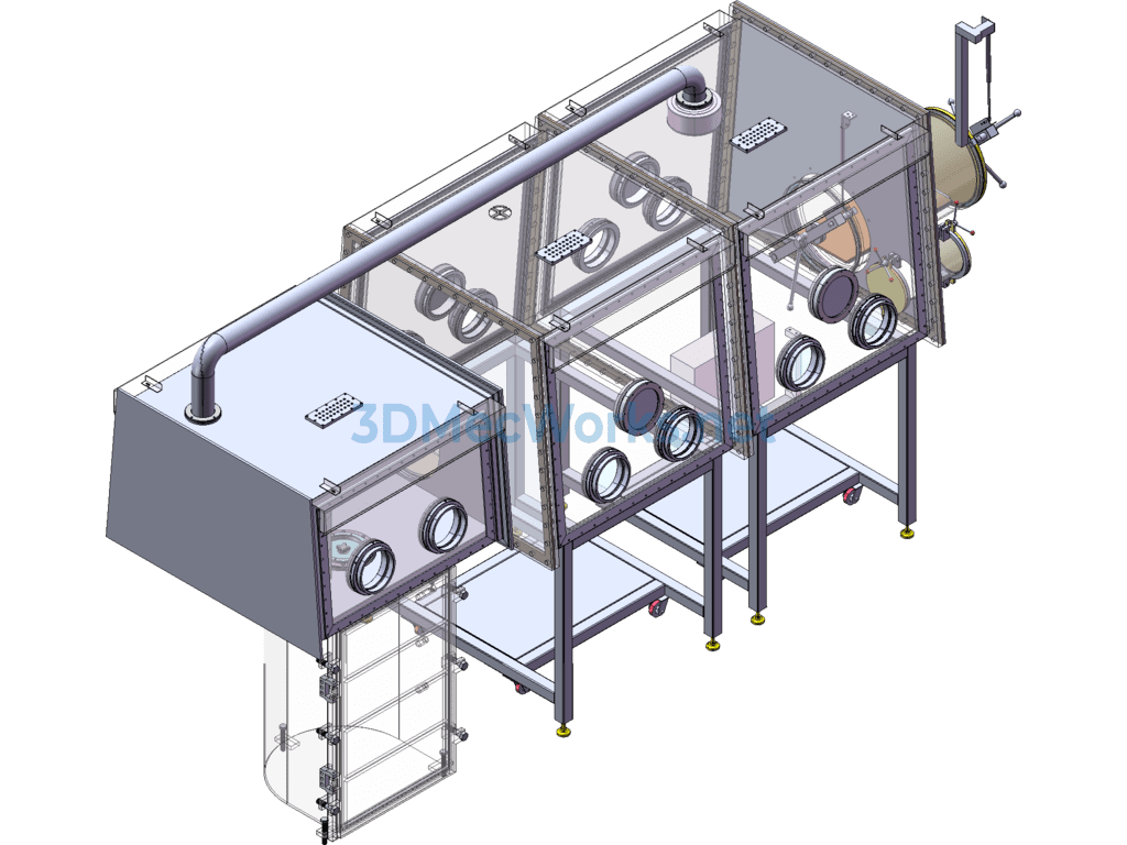 Lithium Battery Semi-Automatic Standard Glove Box/standard Glove Box With Electrolyte Compartment - SolidWorks - Free Download Lithium Battery Semi-Automatic Standard Glove Box/standard Glove Box With Electrolyte Compartment - Image 2