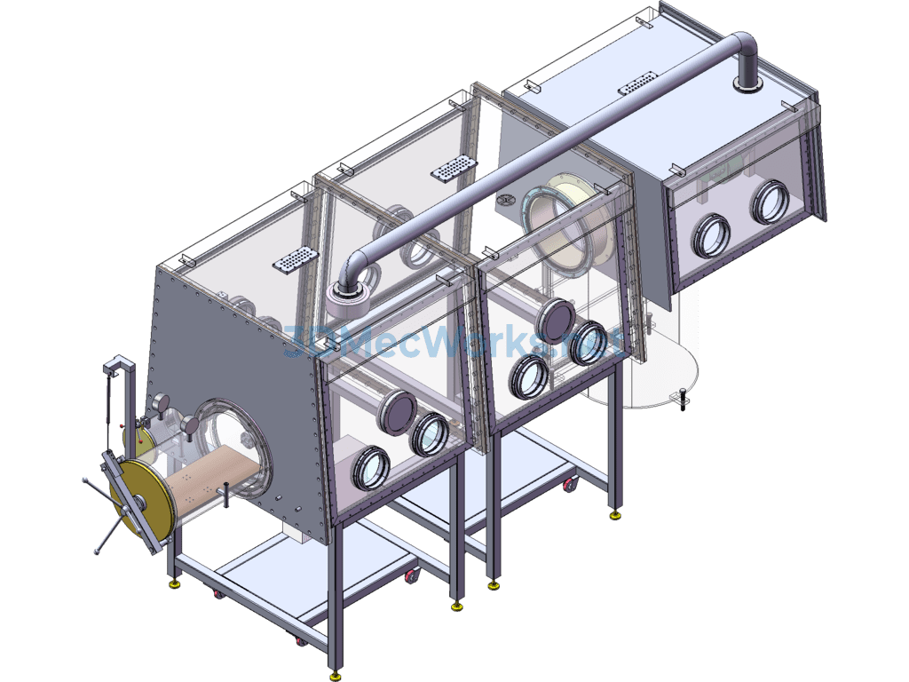 Lithium Battery Semi-Automatic Standard Glove Box/standard Glove Box With Electrolyte Compartment - SolidWorks - Free Download Lithium Battery Semi-Automatic Standard Glove Box/standard Glove Box With Electrolyte Compartment - Image 4