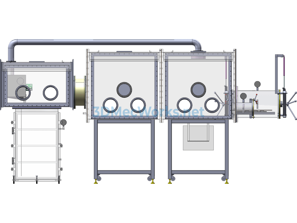 Lithium Battery Semi-Automatic Standard Glove Box/standard Glove Box With Electrolyte Compartment - SolidWorks - Free Download Lithium Battery Semi-Automatic Standard Glove Box/standard Glove Box With Electrolyte Compartment - Image 5
