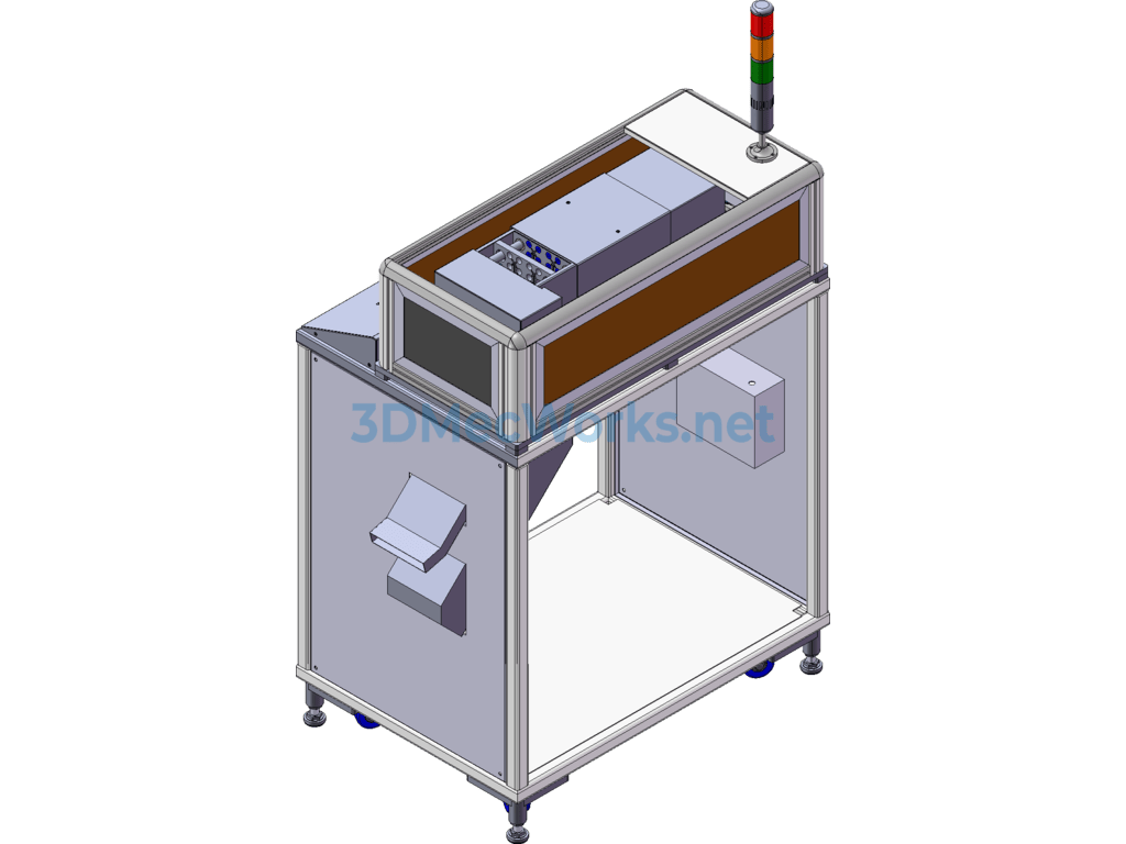 Plastic Gasket Gate Cutting Automatic Machine - SolidWorks - Free Download Plastic Gasket Gate Cutting Automatic Machine - Image 4