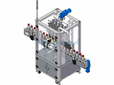 5-Head Linear Capping Machine - SolidWorks - Free Download