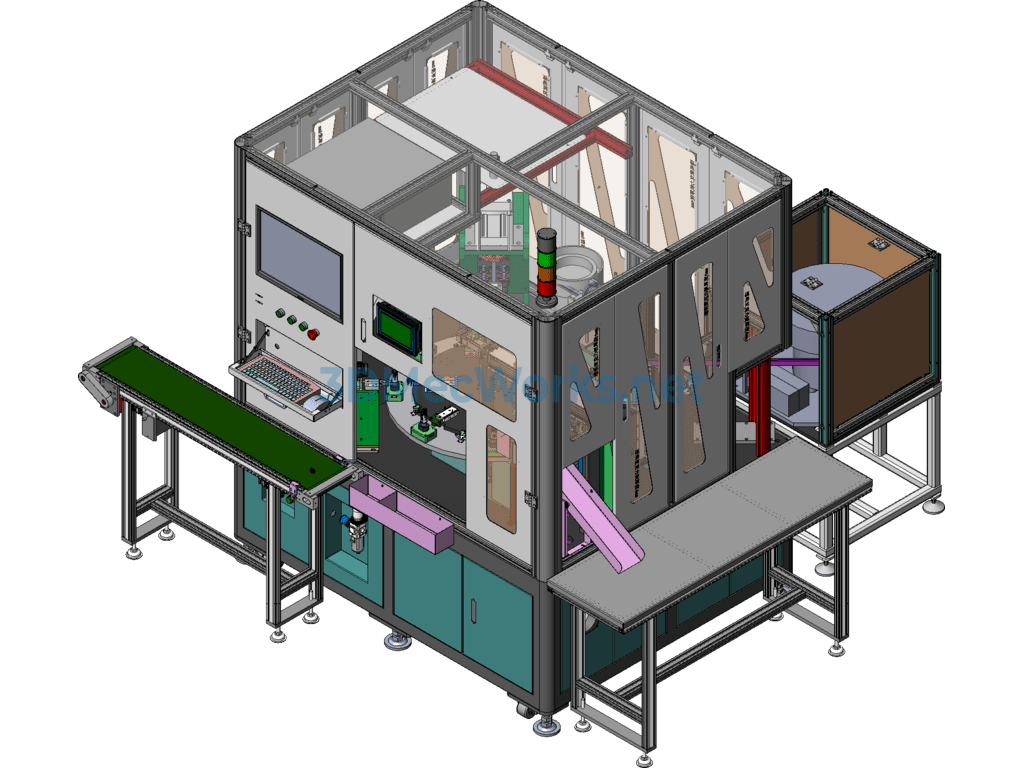 Automobile Cigarette Lighter Fully Automatic Assembly Machine - SolidWorks - Free Download Automobile Cigarette Lighter Fully Automatic Assembly Machine