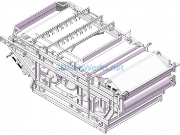2-Meter Belt Filter Press - SolidWorks - Free Download