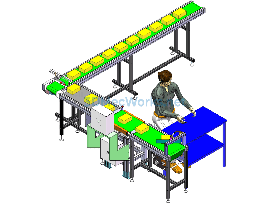 Weighing, Printing, and Packaging Line - SolidWorks - Free Download Weighing, Printing, and Packaging Line - Image 2