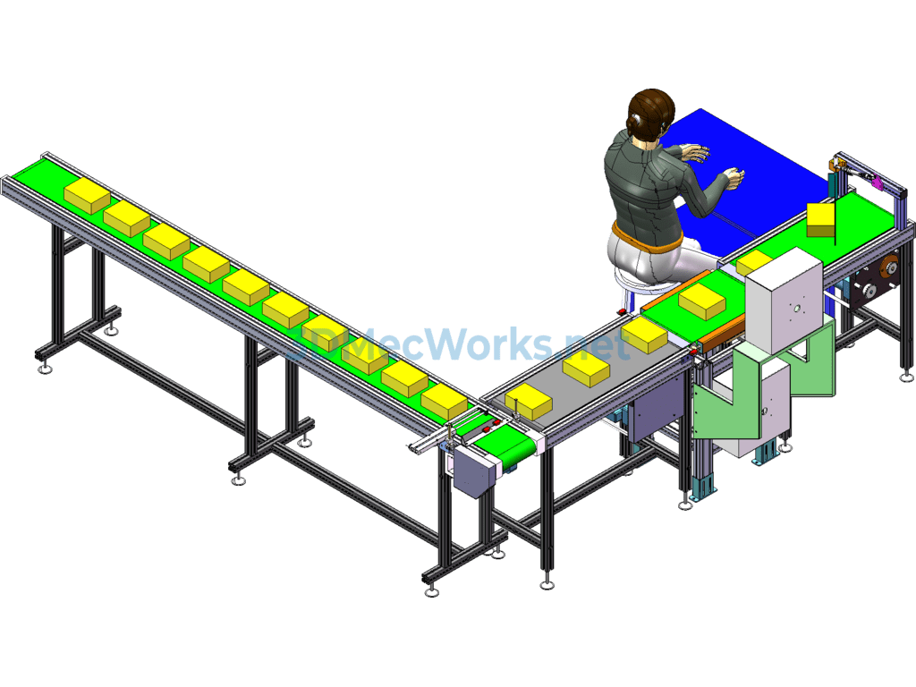 Weighing, Printing, and Packaging Line - SolidWorks - Free Download Weighing, Printing, and Packaging Line - Image 3