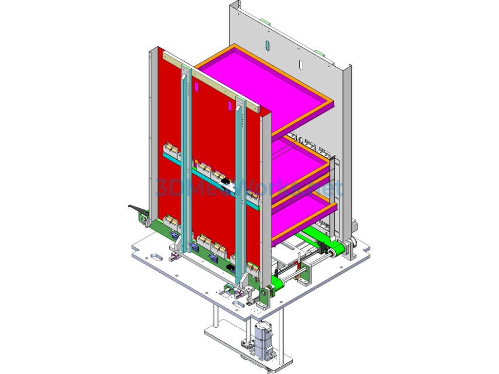 Tray Stacking Mechanism - SolidWorks - Free Download Tray Stacking Mechanism