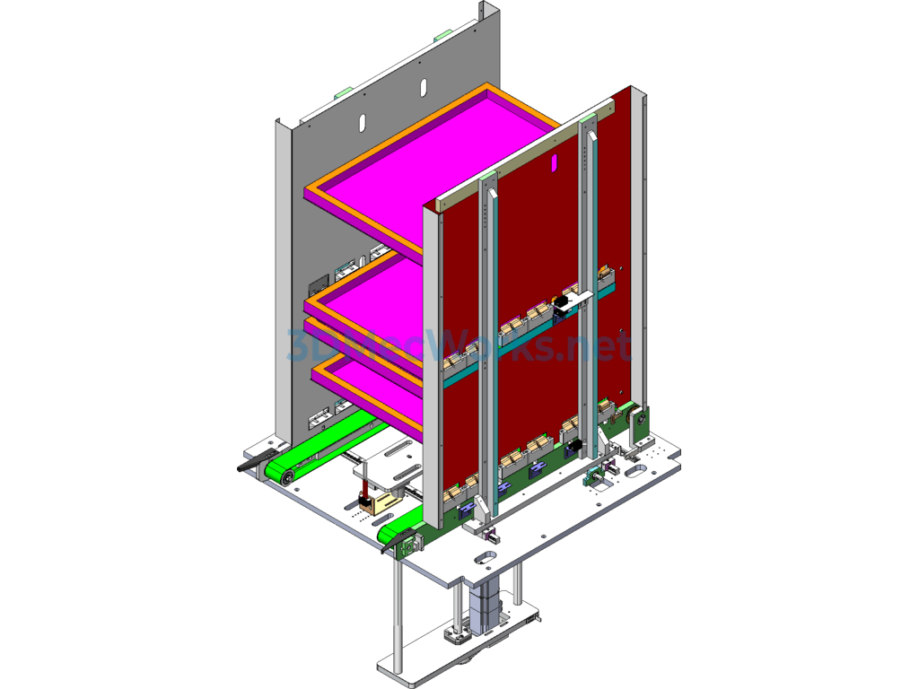 Tray Stacking Mechanism - SolidWorks - Free Download Tray Stacking Mechanism - Image 2
