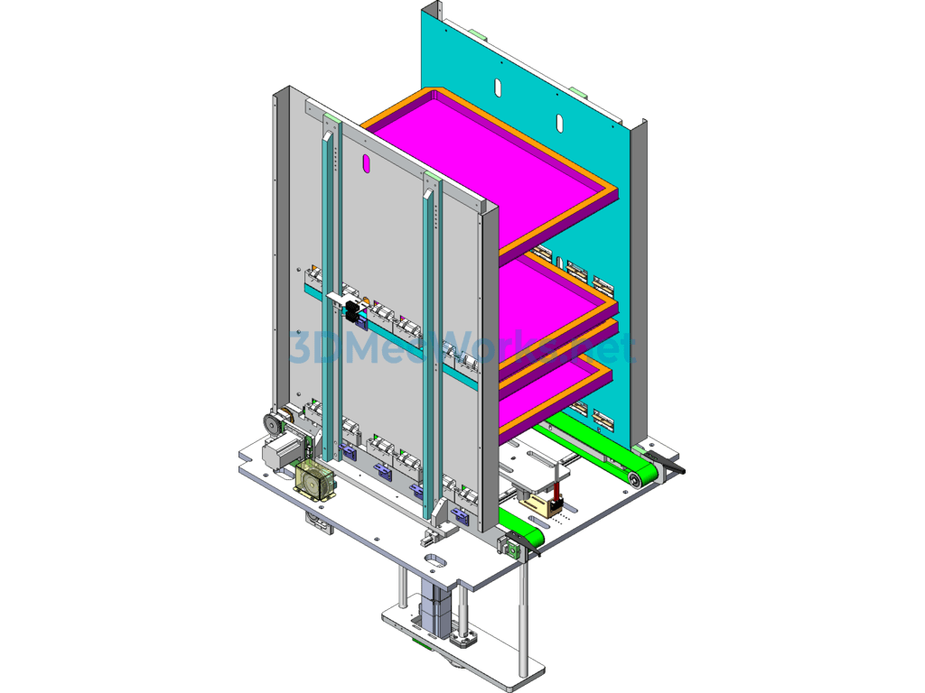 Tray Stacking Mechanism - SolidWorks - Free Download Tray Stacking Mechanism - Image 3