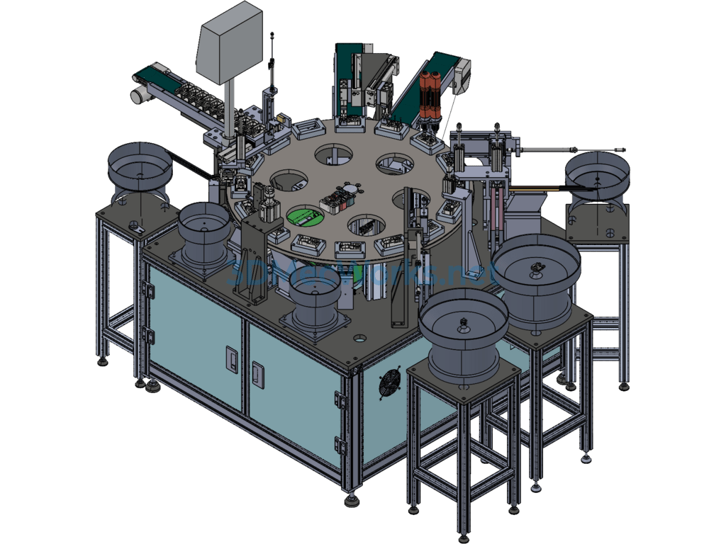 Tubular Motor Gearbox Assembly Machine - ProE Creo.Parametric - Free Download Tubular Motor Gearbox Assembly Machine - Image 4