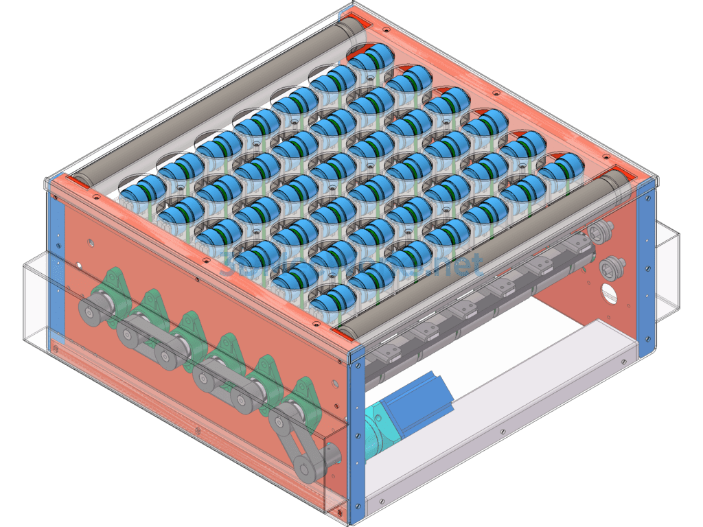 Swing Wheel Sorting Conveyor Line - SolidWorks - Free Download Swing Wheel Sorting Conveyor Line