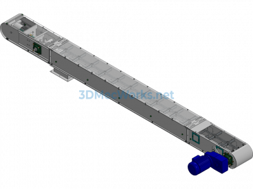 25 Chain Scraper Conveyor - SolidEdge - Free Download
