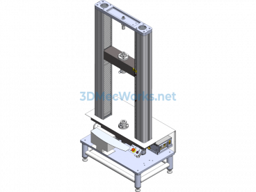 50kN Microcomputer-Controlled Electronic Universal Testing Machine - SolidWorks - Free Download