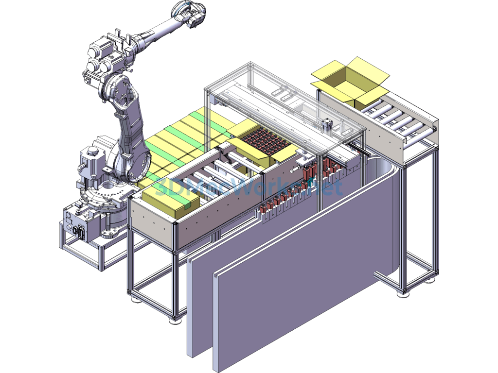 Automatic Unboxing and Feeding Conveyor Assembly (includes Detailed Ppt Instructions) - SolidWorks - Free Download Automatic Unboxing and Feeding Conveyor Assembly (includes Detailed Ppt Instructions) - Image 4