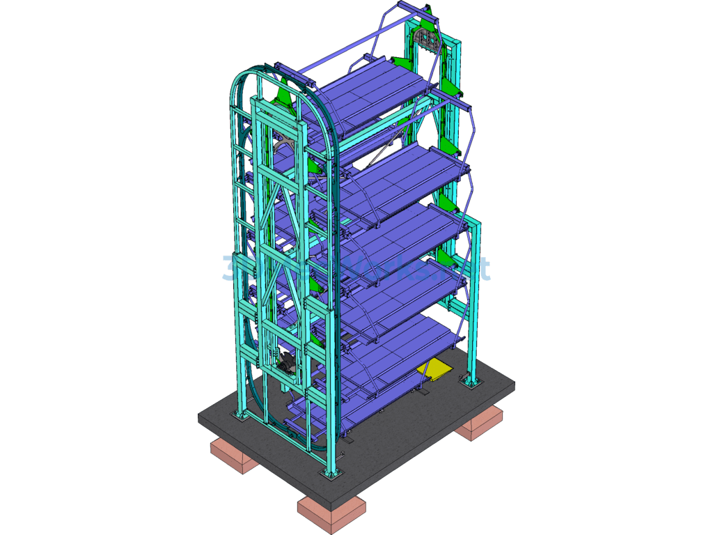 Vertical Circulation Mechanical Multi-Level Parking Equipment (already Manufactured) - SolidWorks - Free Download Vertical Circulation Mechanical Multi-Level Parking Equipment (already Manufactured)