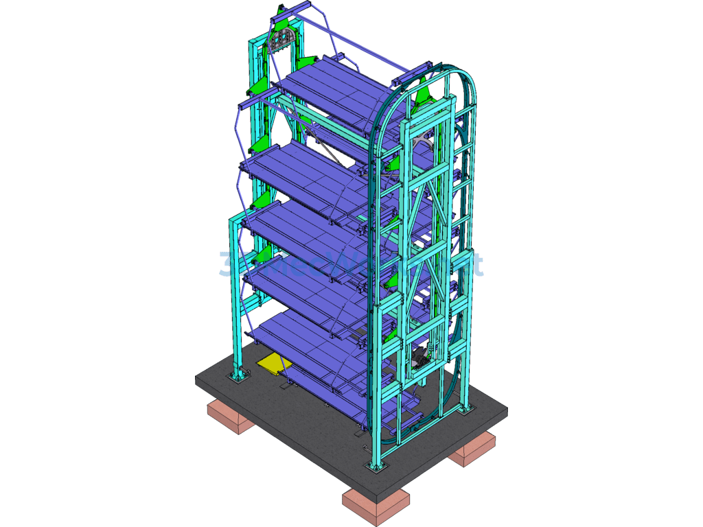 Vertical Circulation Mechanical Multi-Level Parking Equipment (already Manufactured) - SolidWorks - Free Download Vertical Circulation Mechanical Multi-Level Parking Equipment (already Manufactured) - Image 2