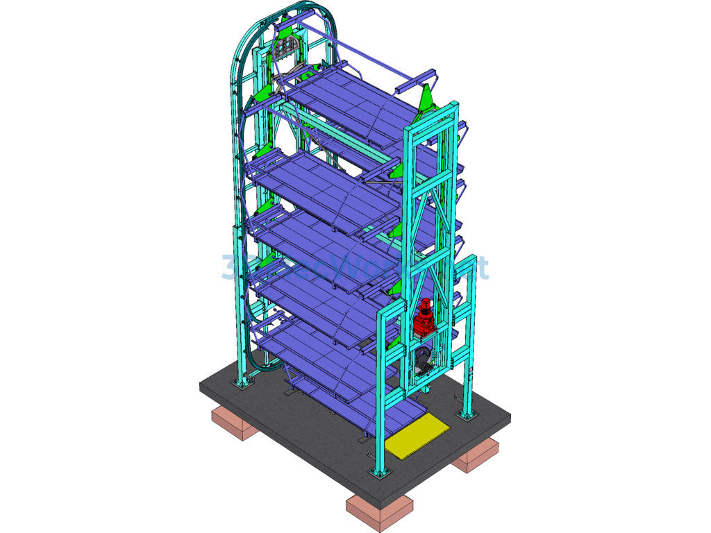 Vertical Circulation Mechanical Multi-Level Parking Equipment (already Manufactured) - SolidWorks - Free Download Vertical Circulation Mechanical Multi-Level Parking Equipment (already Manufactured) - Image 4