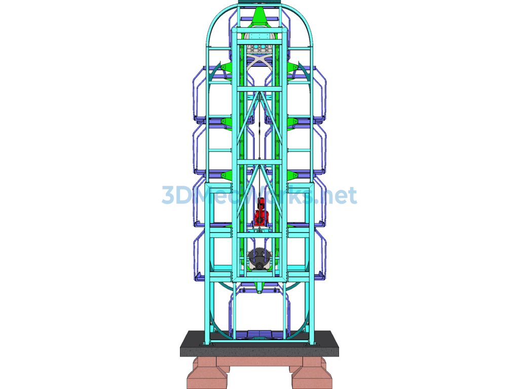 Vertical Circulation Mechanical Multi-Level Parking Equipment (already Manufactured) - SolidWorks - Free Download Vertical Circulation Mechanical Multi-Level Parking Equipment (already Manufactured) - Image 5