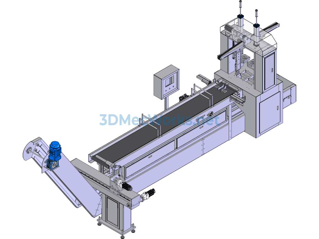 Automatic Ultrasonic Deburring Machine for Die-Cast Hardware (actual Production) - SolidWorks - Free Download Automatic Ultrasonic Deburring Machine for Die-Cast Hardware (actual Production) - Image 2