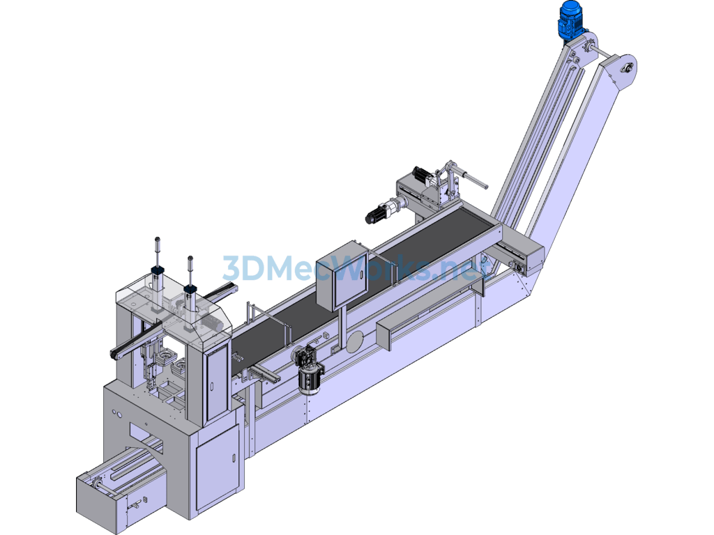 Automatic Ultrasonic Deburring Machine for Die-Cast Hardware (actual Production) - SolidWorks - Free Download Automatic Ultrasonic Deburring Machine for Die-Cast Hardware (actual Production) - Image 4